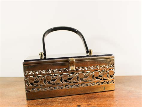 1950's metal box purses|Original 1950s Vintage Bags, Handbags & Cases for sale .